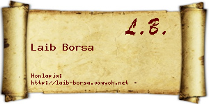 Laib Borsa névjegykártya